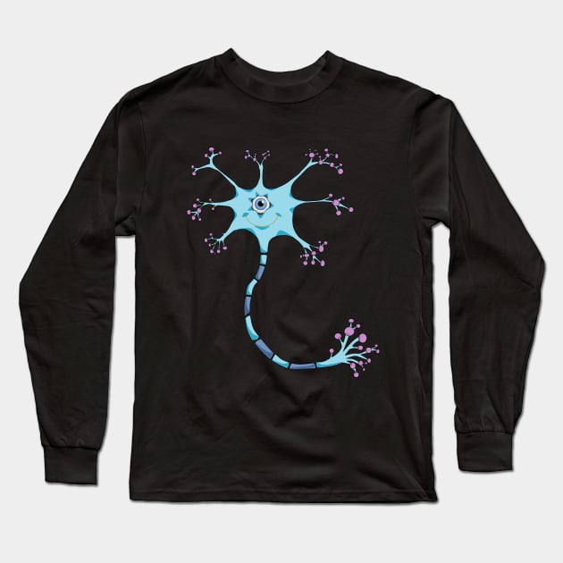 Happy Neuron Long Sleeve T-Shirt by Zenferren